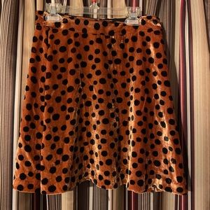 Madewell NWT Spotted Velvet  Skirt 00